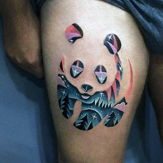 tatouage ours panda 166