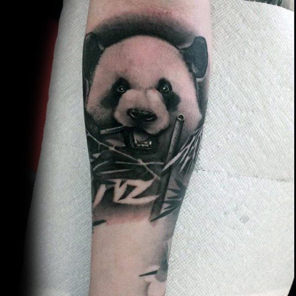 tatouage ours panda 184