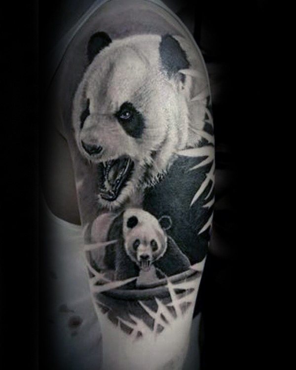 tatouage ours panda 28