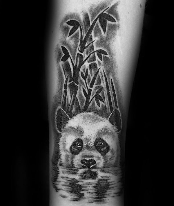 tatouage ours panda 40