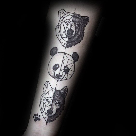 tatouage ours panda 44