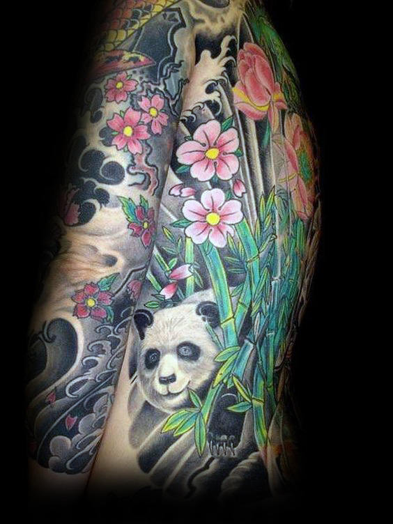 tatouage ours panda 60