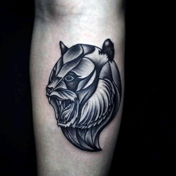tatouage ours panda 66