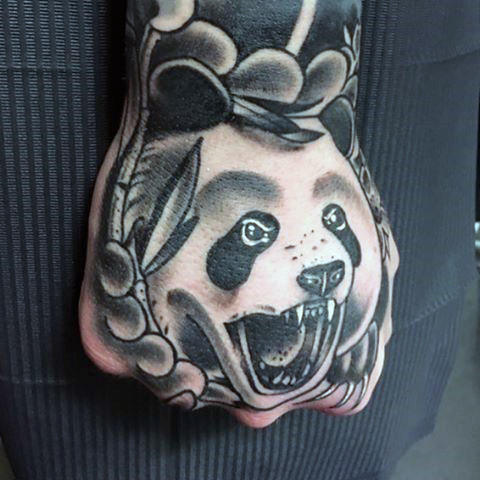 tatouage ours panda 78