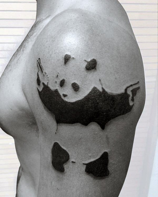 tatouage ours panda 86