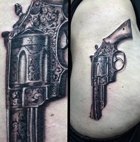 tatouage pistolet 42