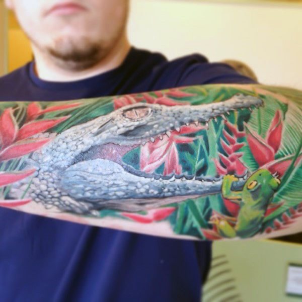 tatouage alligator 110