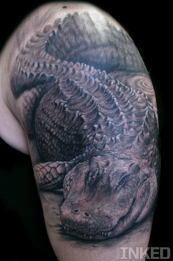 tatouage alligator 46