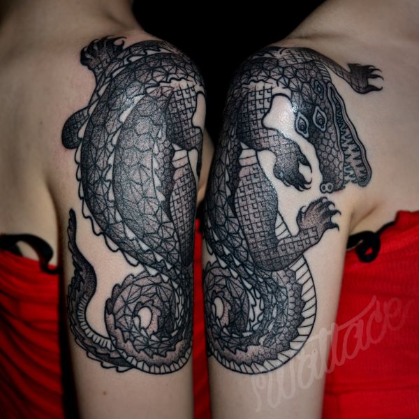 tatouage alligator 50
