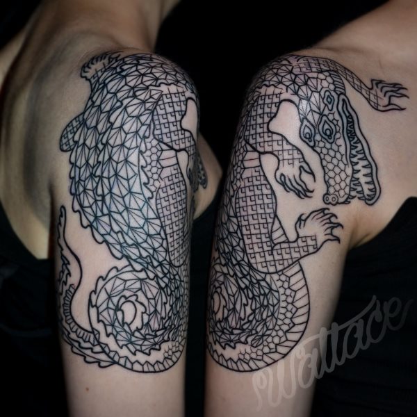tatouage alligator 58