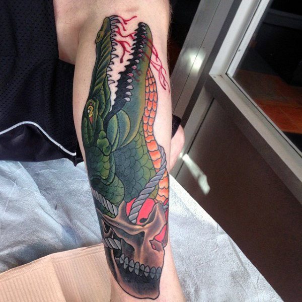 tatouage alligator 60