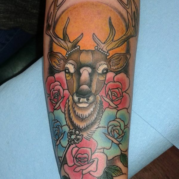 tatouage cerf 110