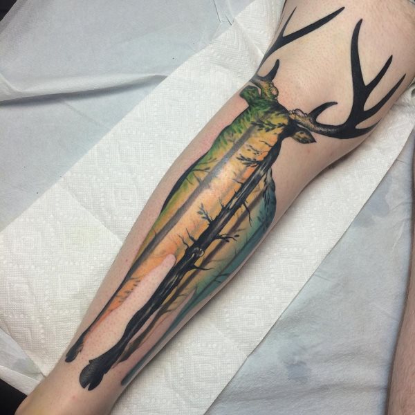 tatouage cerf 134