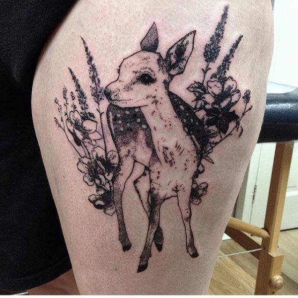 tatouage cerf 166