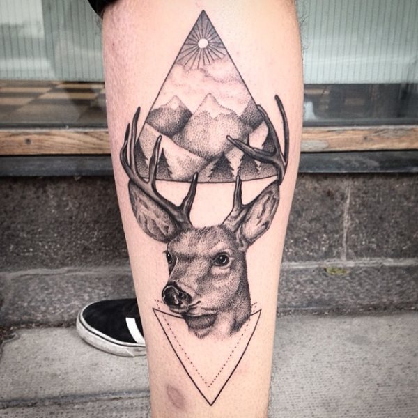 tatouage cerf 178
