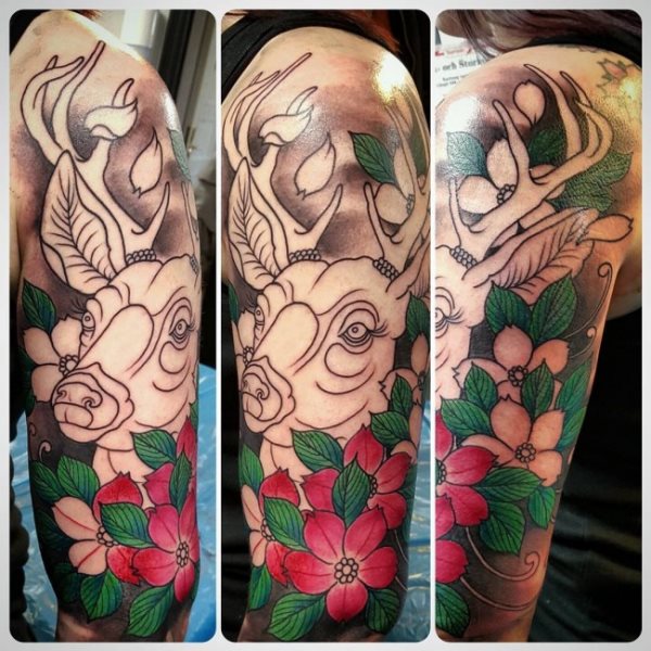 tatouage cerf 270