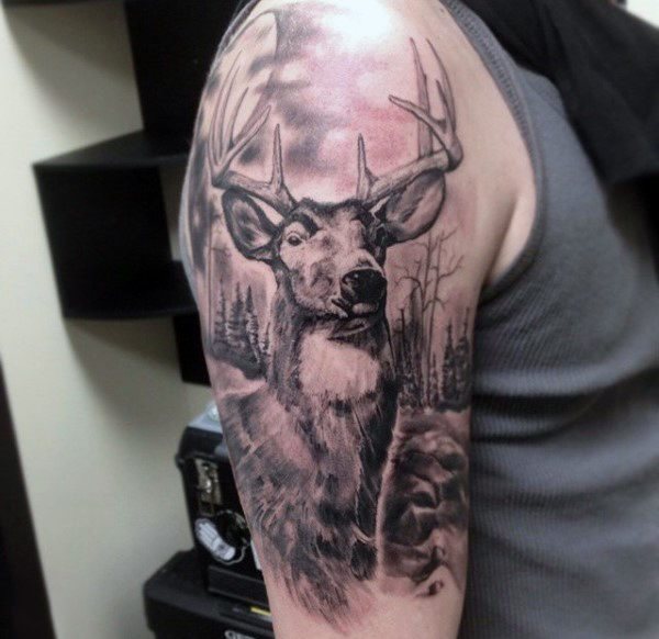 tatouage cerf 328