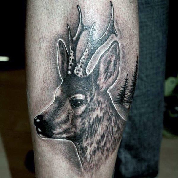 tatouage cerf 338
