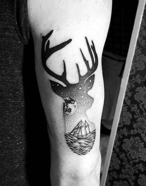 tatouage cerf 344