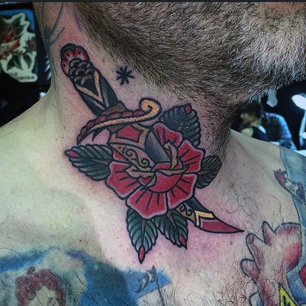 tatouage dague 412