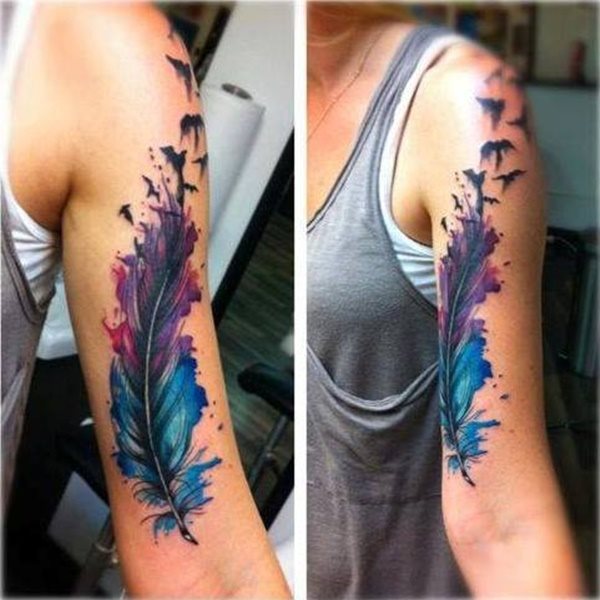 tatouage plume 126