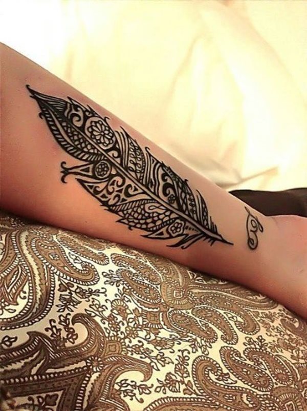 tatouage plume 234