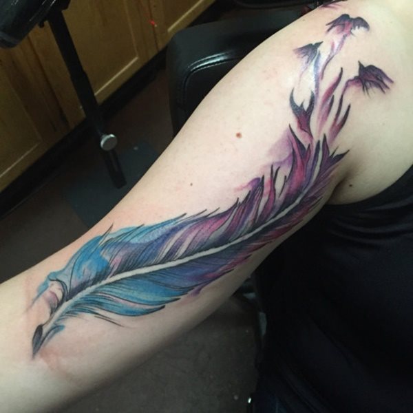 tatouage plume 268