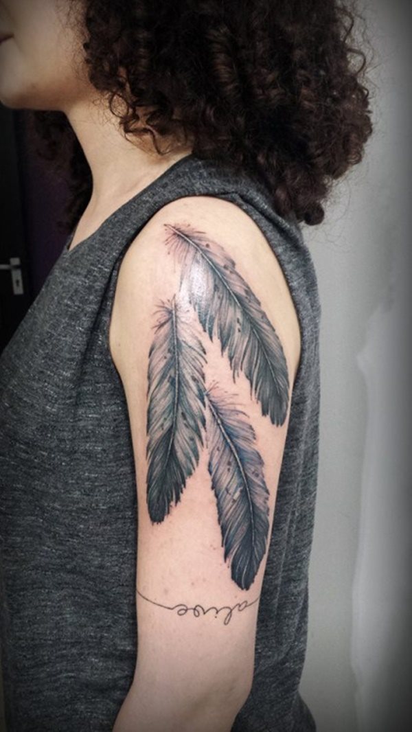 tatouage plume 334