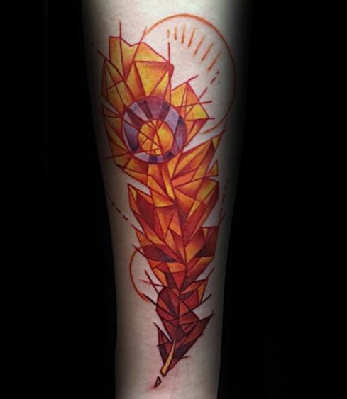 tatouage plume 532