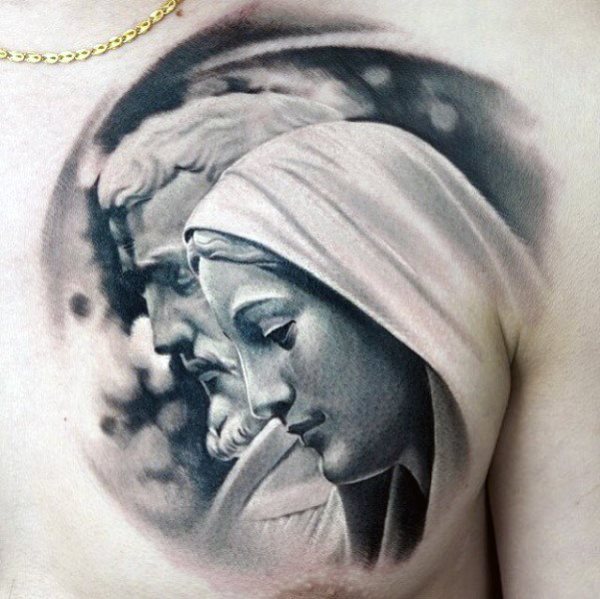 tatouage vierge marie 142