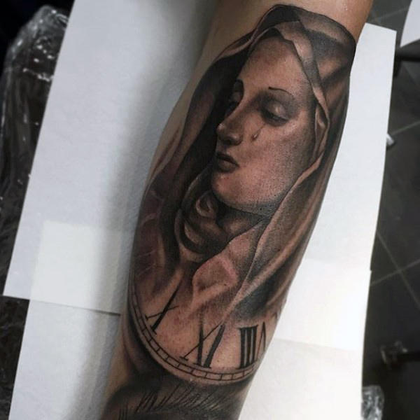 tatouage vierge marie 150