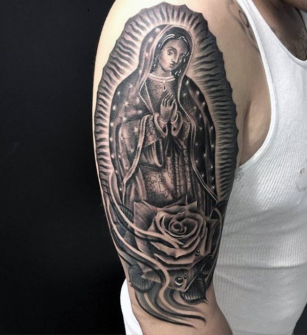 tatouage vierge marie 168