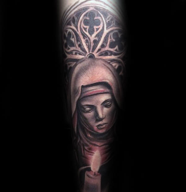 tatouage vierge marie 18