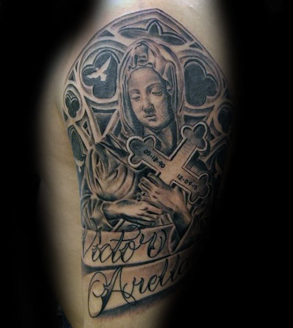 tatouage vierge marie 188