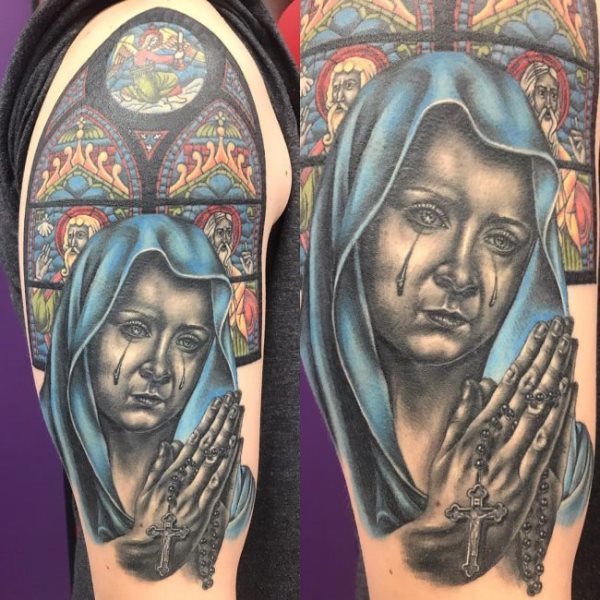 tatouage vierge marie 306