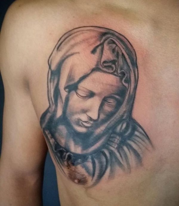 tatouage vierge marie 364