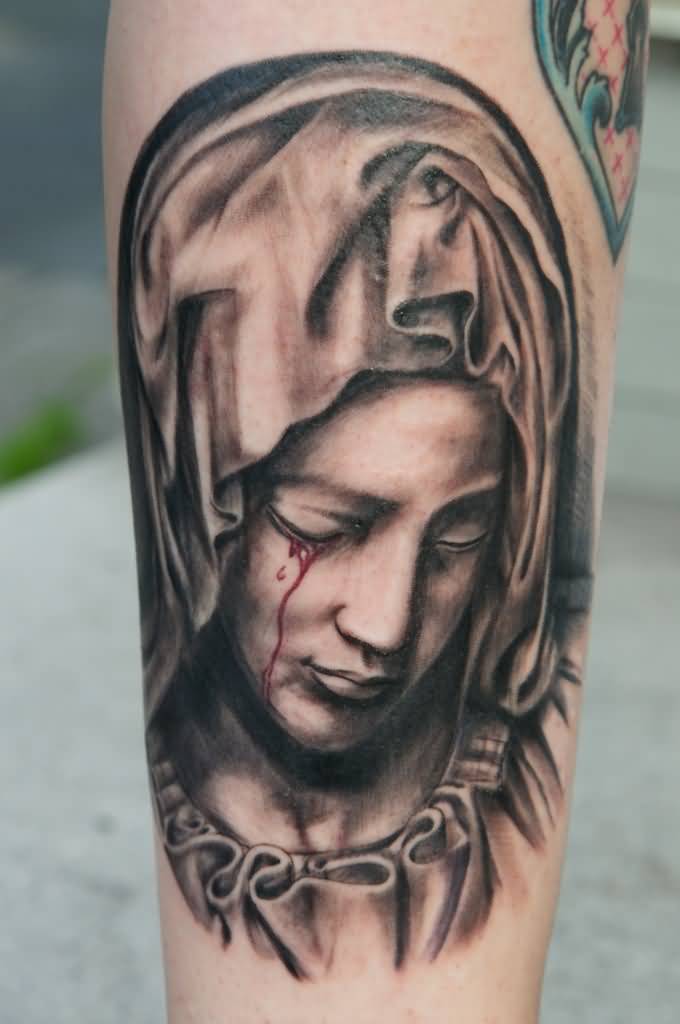 tatouage vierge marie 384