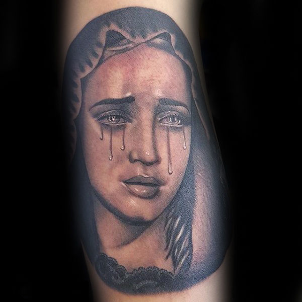 tatouage vierge marie 56