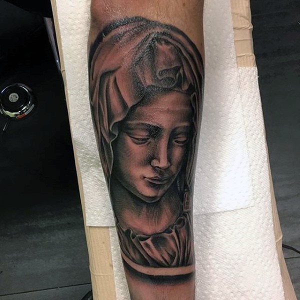 tatouage vierge marie 84