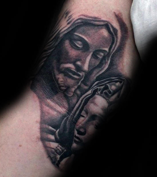 tatouage vierge marie 86