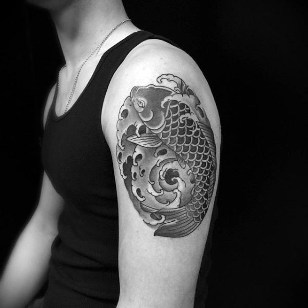 Tatouages Du Yin Et Du Yang Symbole Du Bien Et Du Mal