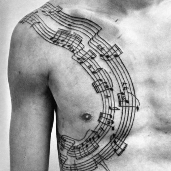 75 Tatouages de notes de musique (Et leur signification)