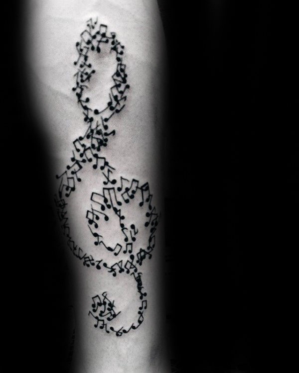 75 Tatouages de notes de musique (Et leur signification)