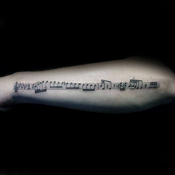 75 Tatouages de notes de musique (Et leur signification)