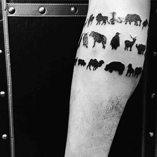 100 Tatouages de silhouettes et de contours