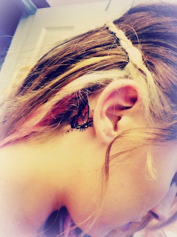 behind ear tattoo 01