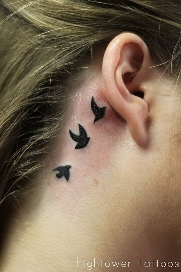 behind ear tattoo 165