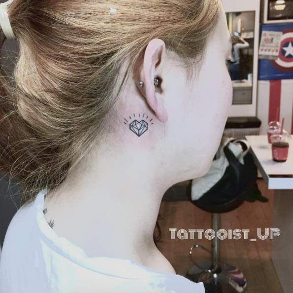 behind ear tattoo 169