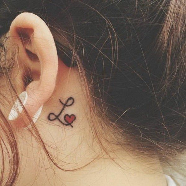 behind ear tattoo 181