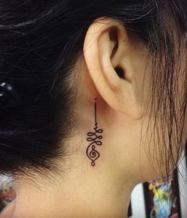 behind ear tattoo 205